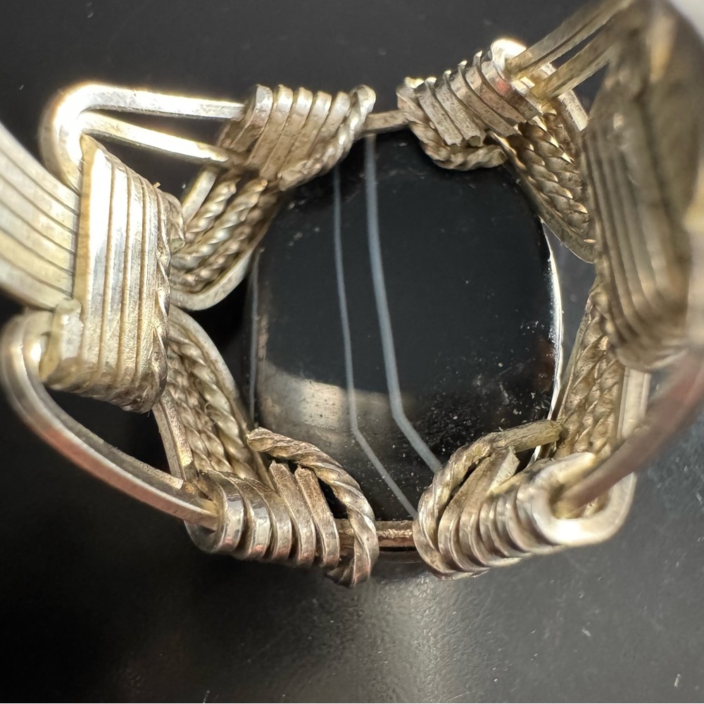 Artisan Wire-Wrapped Sterling Ring – Sculptural B… - image 4